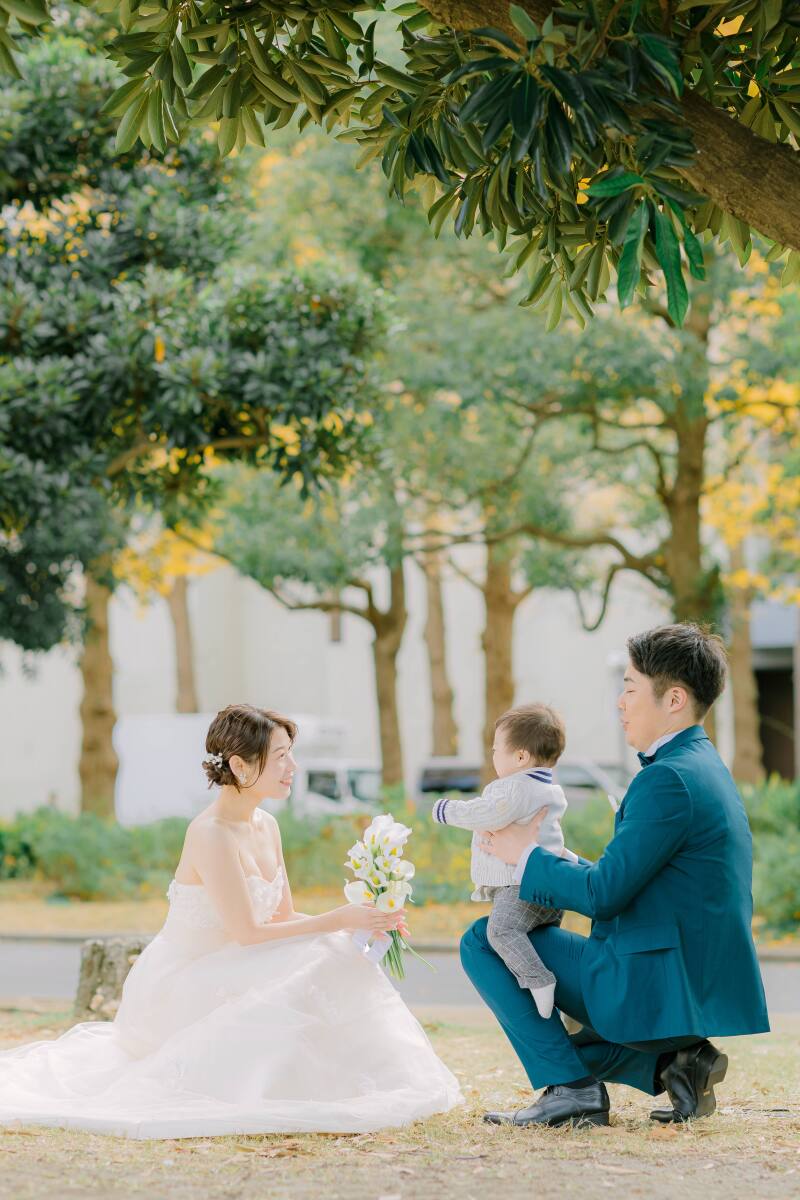 親子でお散歩♡