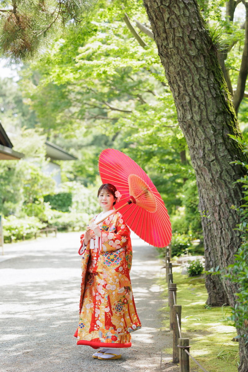 番傘を持ってご撮影