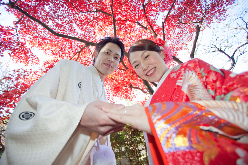 真っ赤なもみじの下で・・・☆
