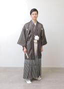 チャコールグレー紋付