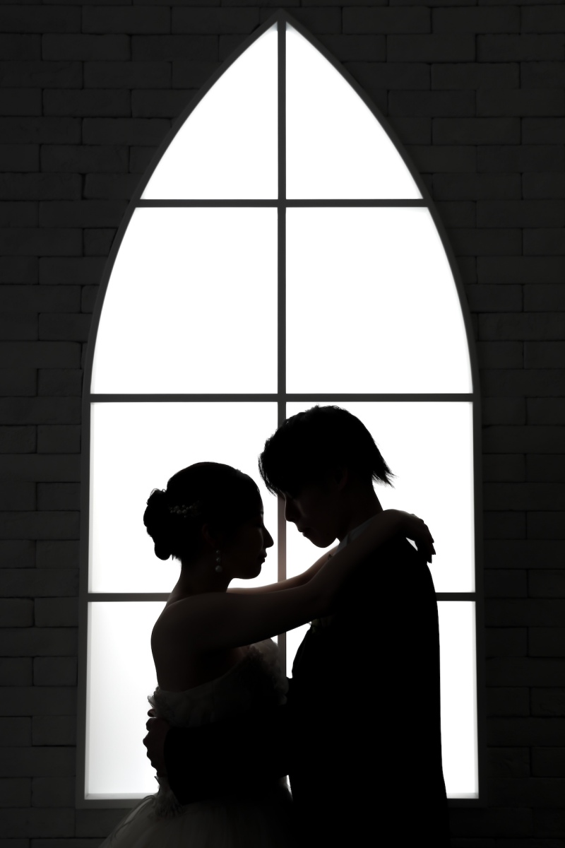 シルエットで撮影