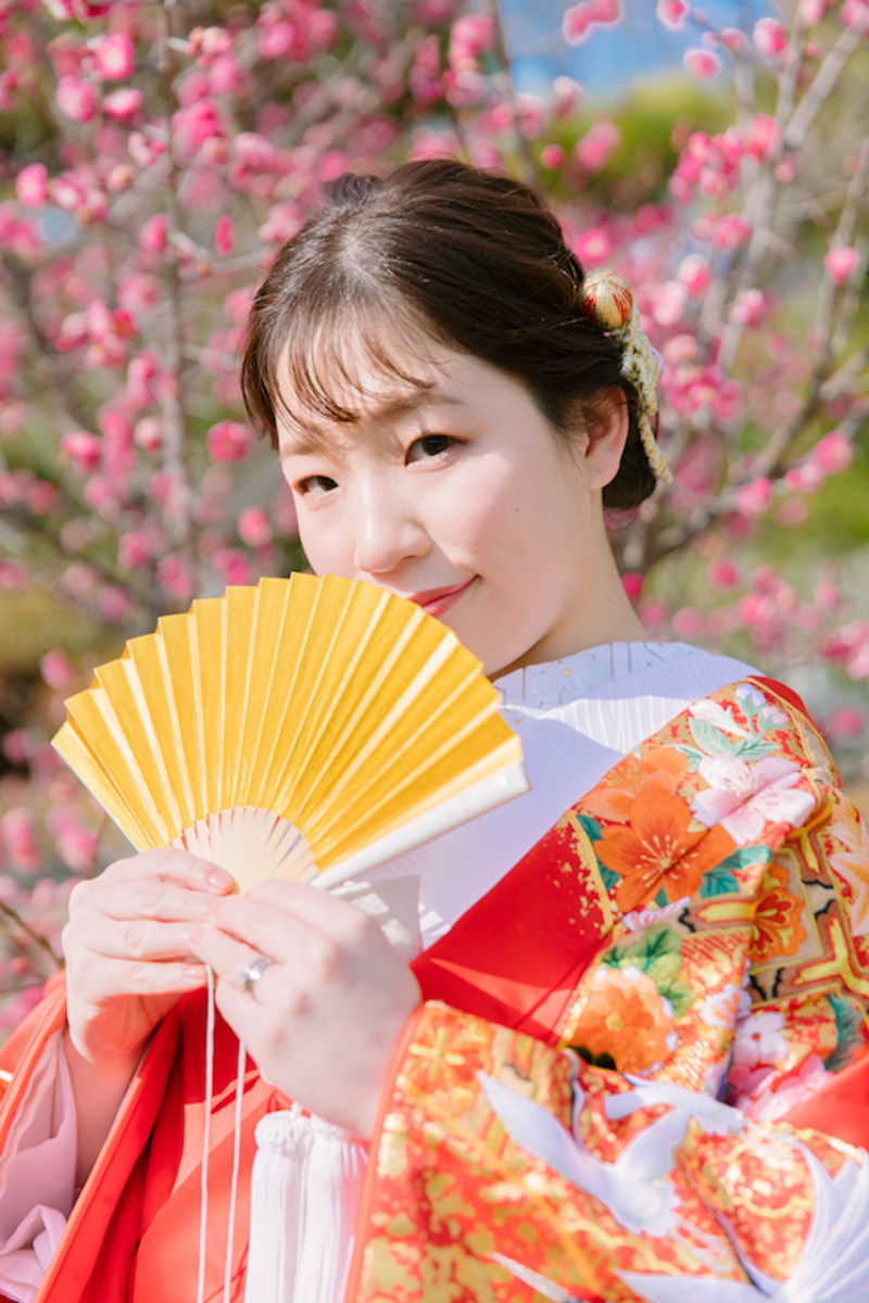 偶然の梅に囲まれて