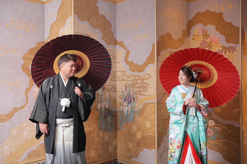 和装・神殿・屏風