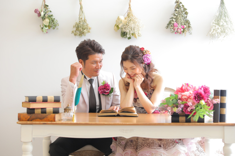 お花に囲まれて