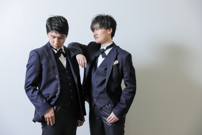 お揃いのタキシード
