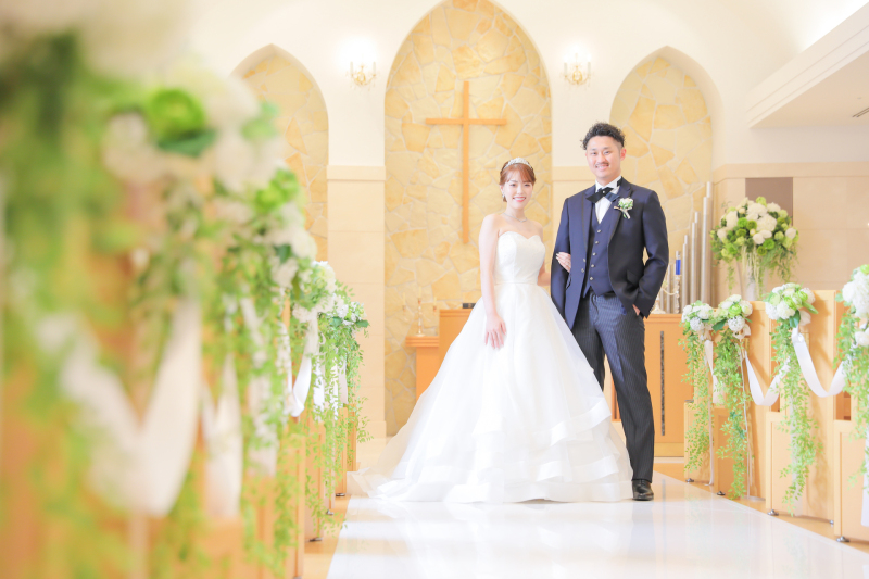 バージンロードでお二人らしく