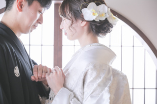 シンプルなスタジオ撮影