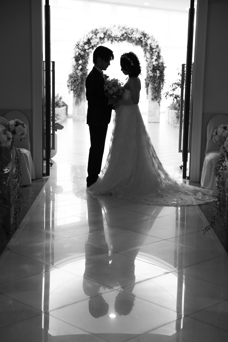 お二人のシルエット