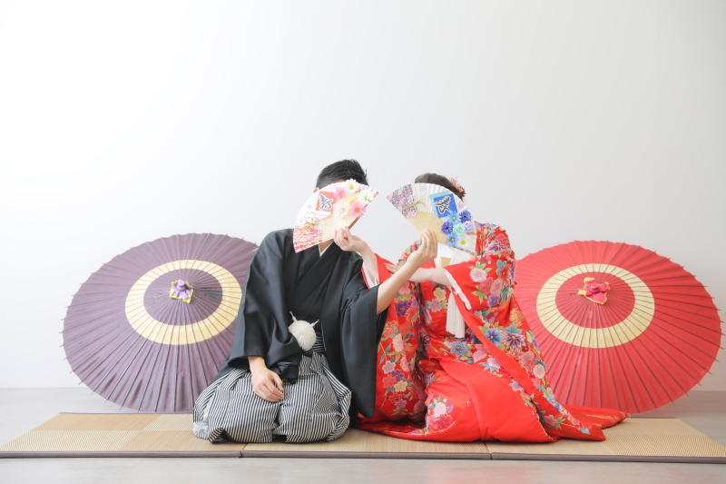 色打掛・スタジオ・正座