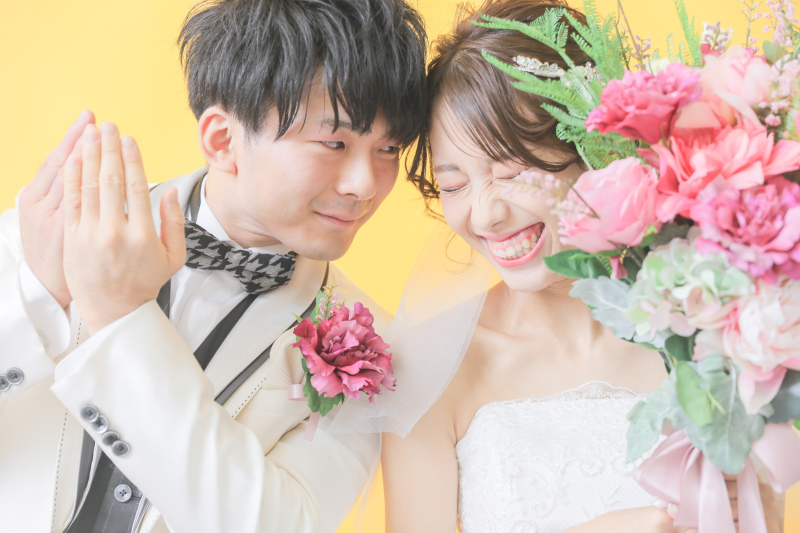 お二人らしい表情で！