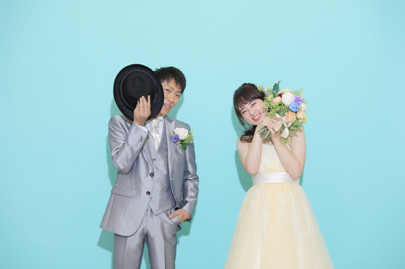 ハット＆ブーケでいいスマイル！