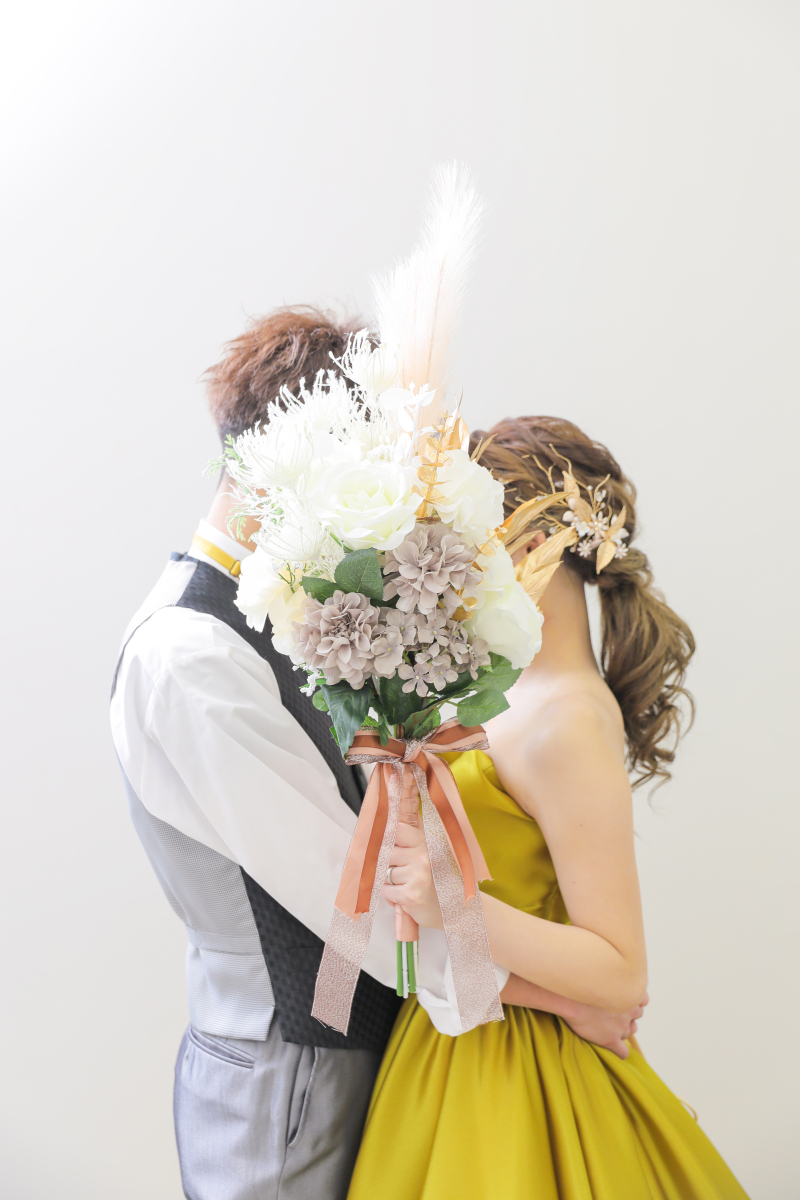 手作りブーケで