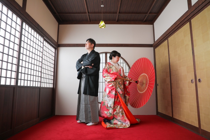 色打掛でのフォーマルショット