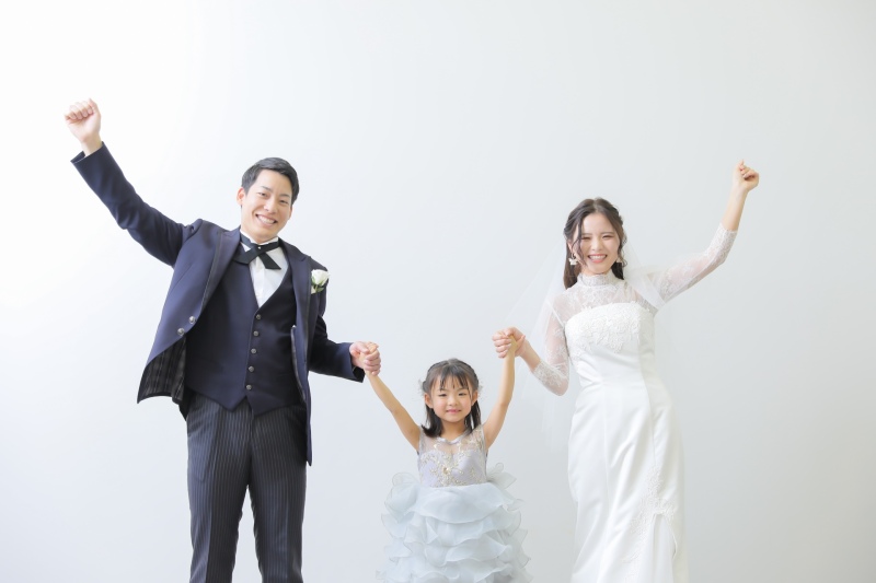 お揃いのドレスにて