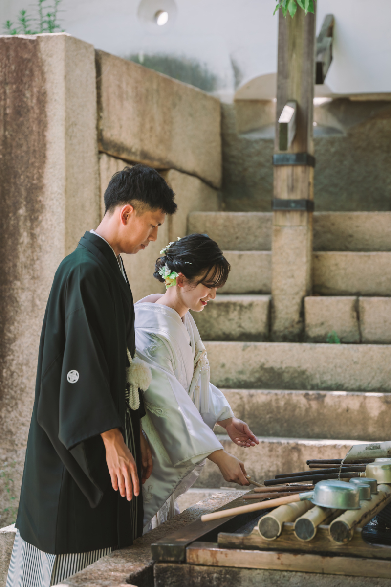 手水でひと休み
