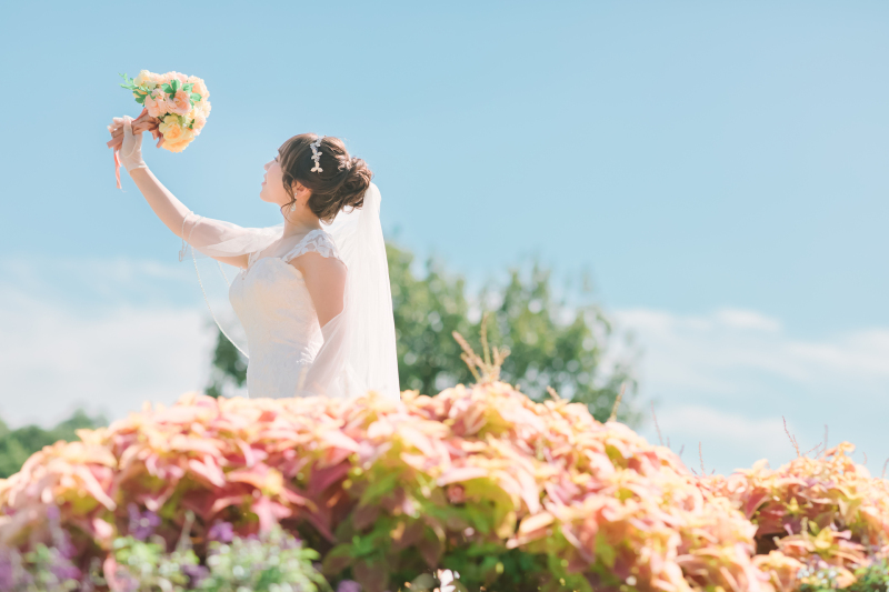 花越しショット!