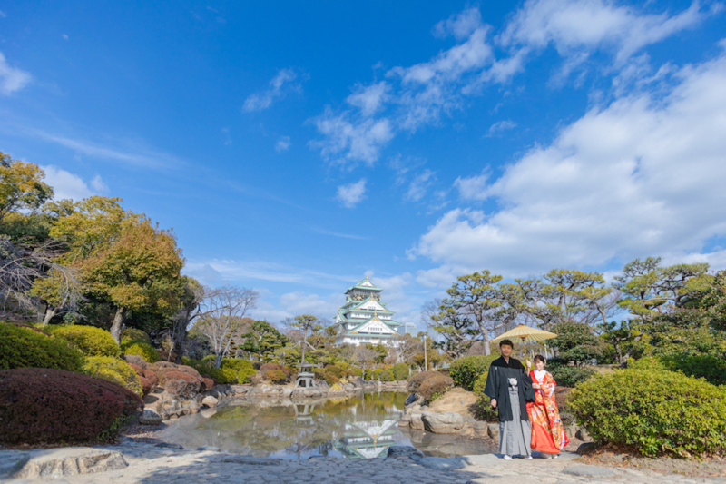 庭園での王道ショット