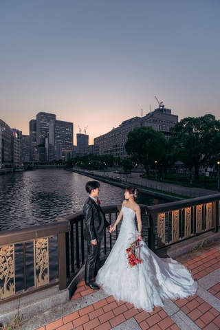 ワタベウェディング大阪フォトスタジオ_ナイトロケ