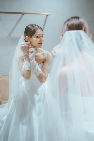ワタベウェディング大阪フォトスタジオ_スタジオ撮影 ウェディングドレス