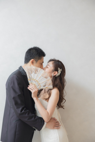 ワタベウェディング大阪フォトスタジオ_スタジオ撮影　ウェディングドレス