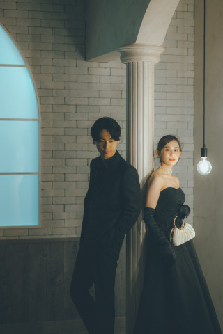 ワタベウェディング大阪フォトスタジオ_スタジオ撮影　カラードレス