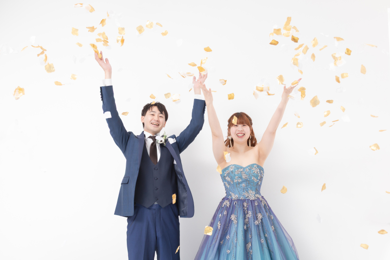 フラワーシャワーで撮影結び！！