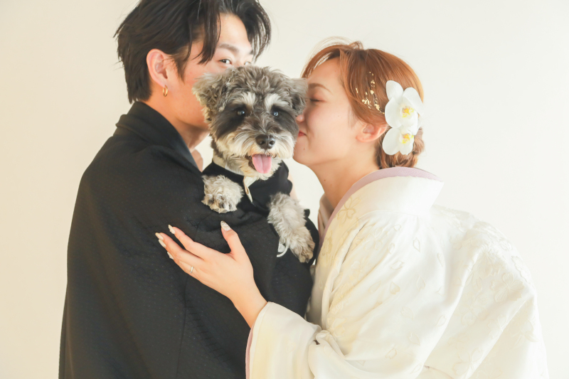 愛犬と一緒にスタジオ和洋装プラン
