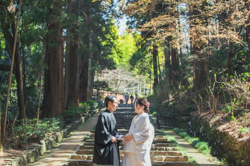 参道での向かい合いショット