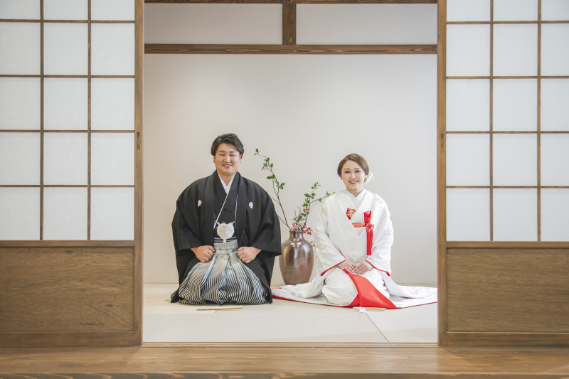 白無垢&赤のさし色