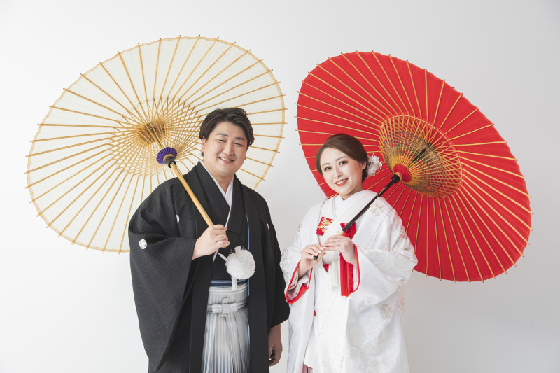 番傘で華やかさをプラス!