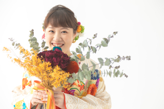 お持ち込みブーケで華やかに♪