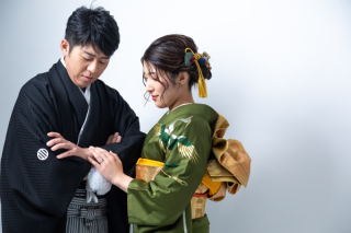 持込の振袖を合わせて