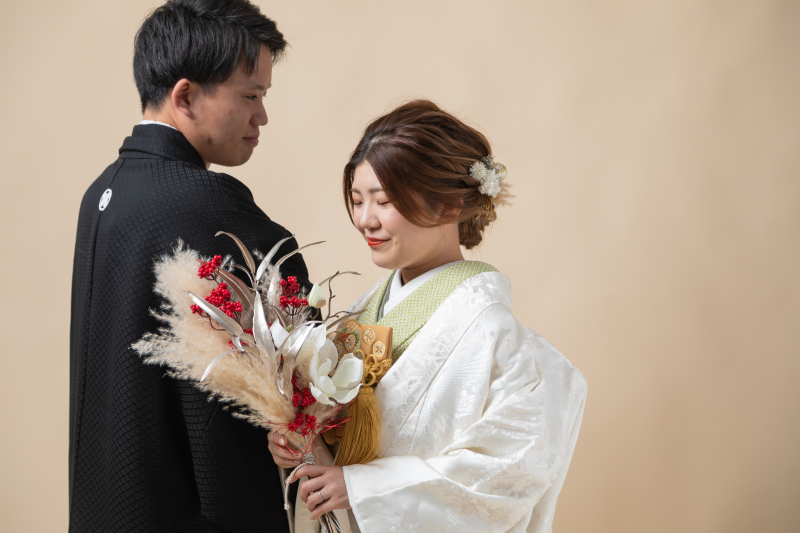 白無垢+ドライフラワー=♡