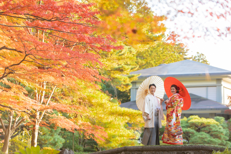 色とりどりの紅葉と
