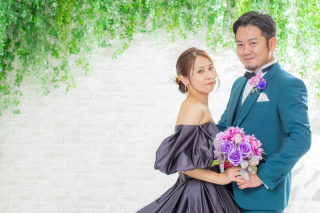 ブランドドレスでスタジオ洋装フォト♡