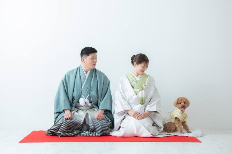 ワタベウェディング仙台フォトスタジオ_ペットと一緒に撮影できる