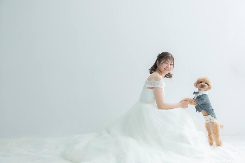 ワタベウェディング仙台フォトスタジオ_ペットと一緒に撮影できる
