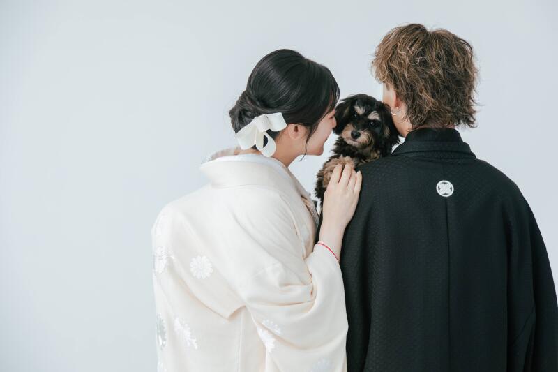 ワタベウェディング仙台フォトスタジオ_ペットと一緒に撮影できる