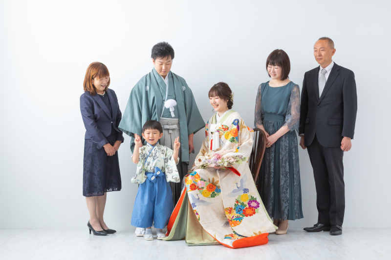 大切なご家族と一緒に記念撮影