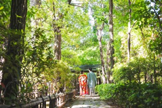 ワタベウェディング仙台フォトスタジオ_和装ロケ（六幽庵・緑水庵）