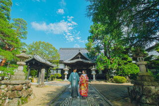 ワタベウェディング仙台フォトスタジオ_和装ロケ（日本庭園）