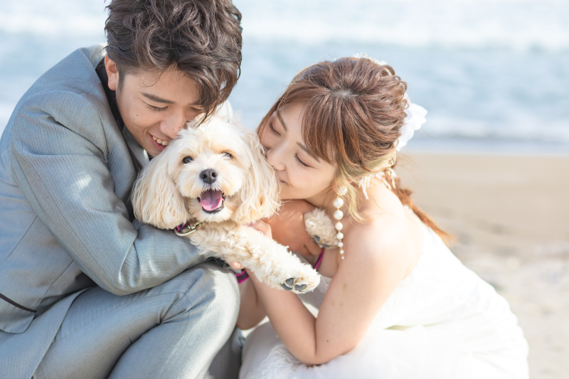 【11月末まで3万円オフ】開放感あふれるフォトが人気★ビーチフォトプラン(洋装1着)