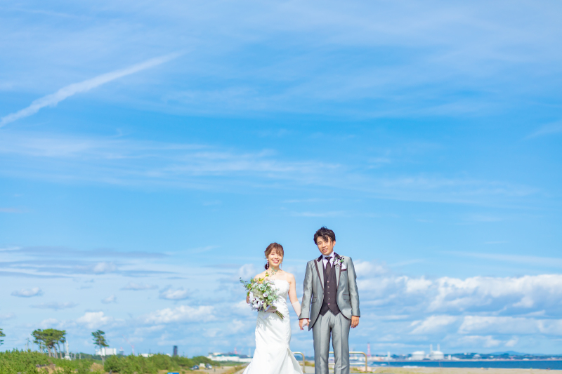 【11月末まで3万円オフ】開放感あふれるフォトが人気★ビーチフォトプラン(洋装1着)