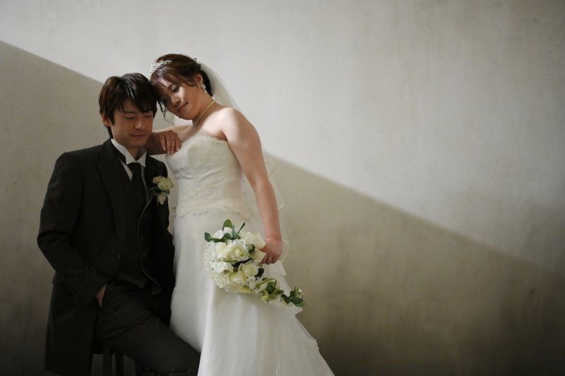 ウェディングドレス×タキシード