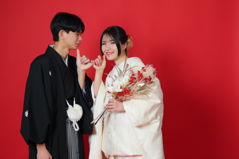 和装から撮影開始!