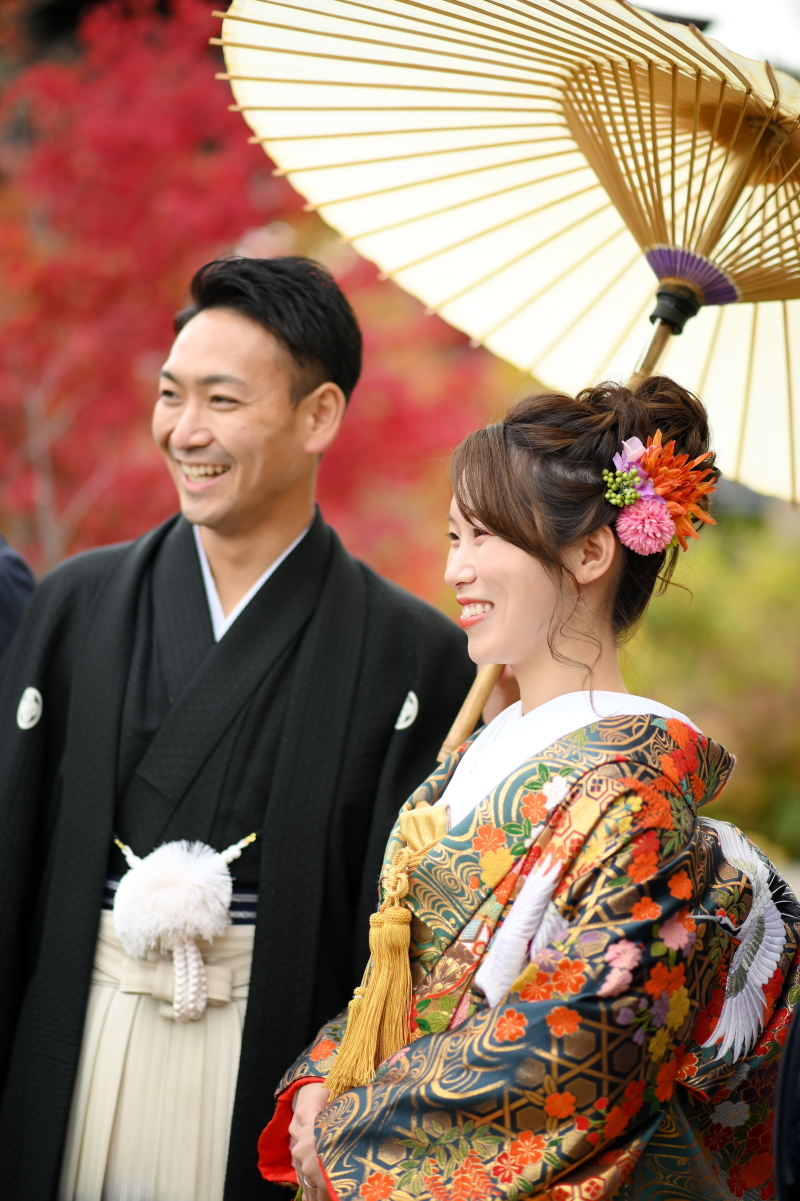 おふたり笑顔で