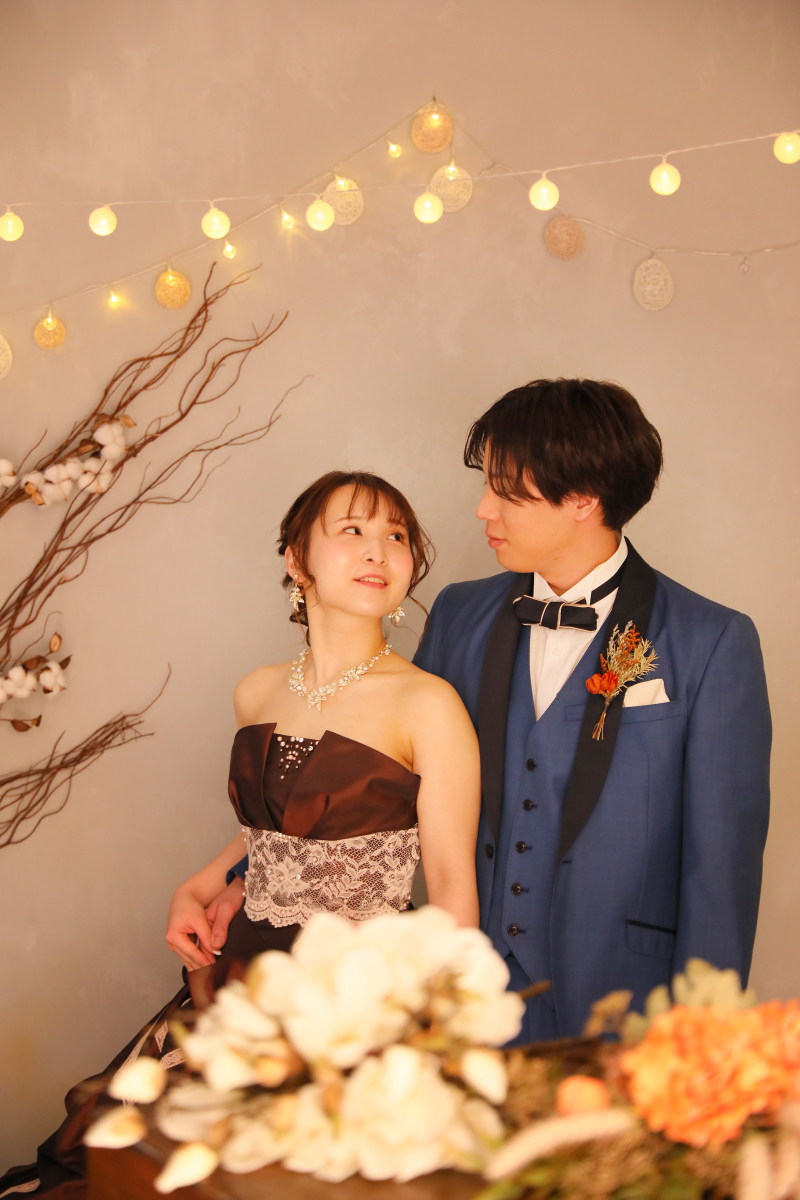 最後はカラードレス