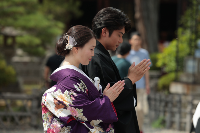 Studio + Location / 善光寺 & WeddingDress