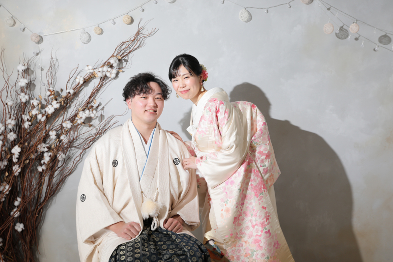 色打掛の撮影からスタート