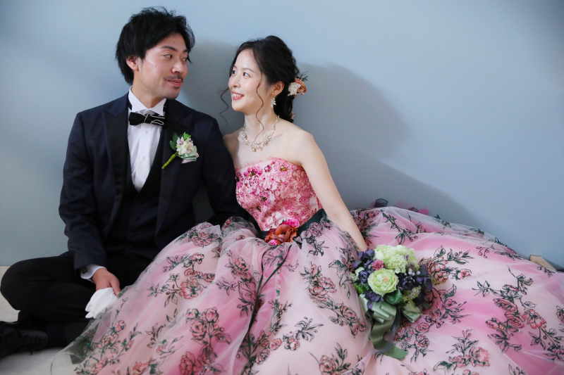 カラードレスへ衣裳チェンジ